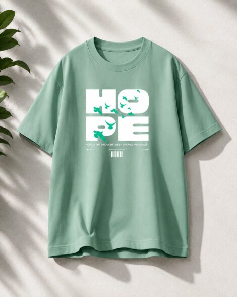 Sea Green hope Oversized T-shirt